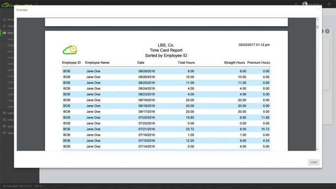 Time Tracking Report