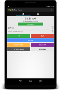 Mobile Device Time Sheet App