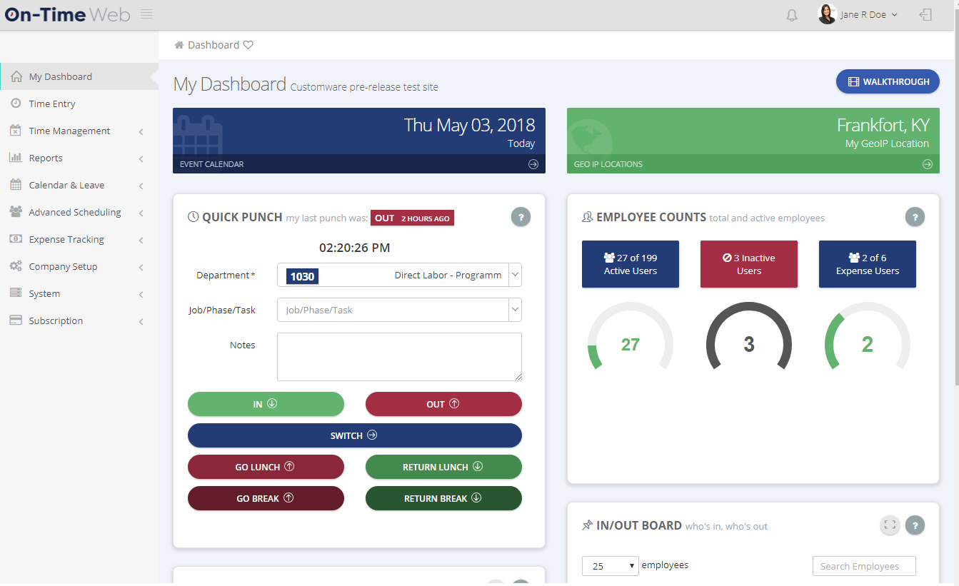 Employee Time Tracking Management Software