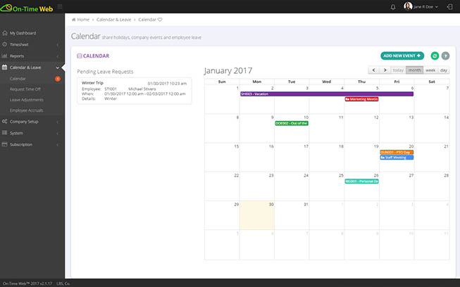 employee leave tracker
